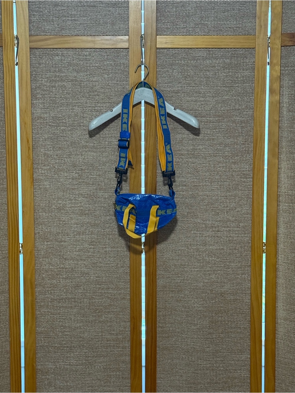 IKEA Blue and Yellow Webbing Crossbody Bag - Custom